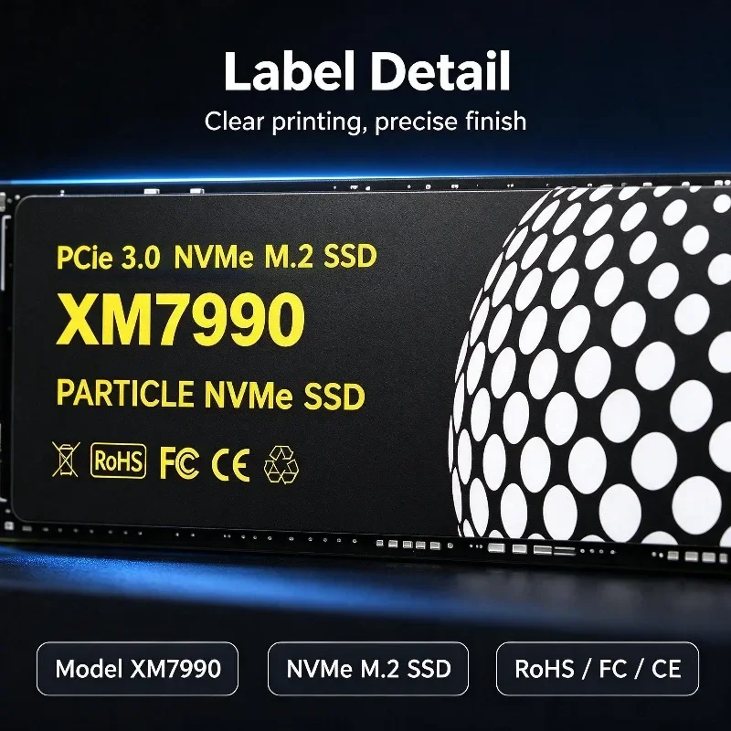 Original XM7990 M.2 NVMe SSD Capacity PCIe 3.0 500GB 1TB 2TB 4TB High‑Speed Internal Gaming Solid State Drive for PC Laptop