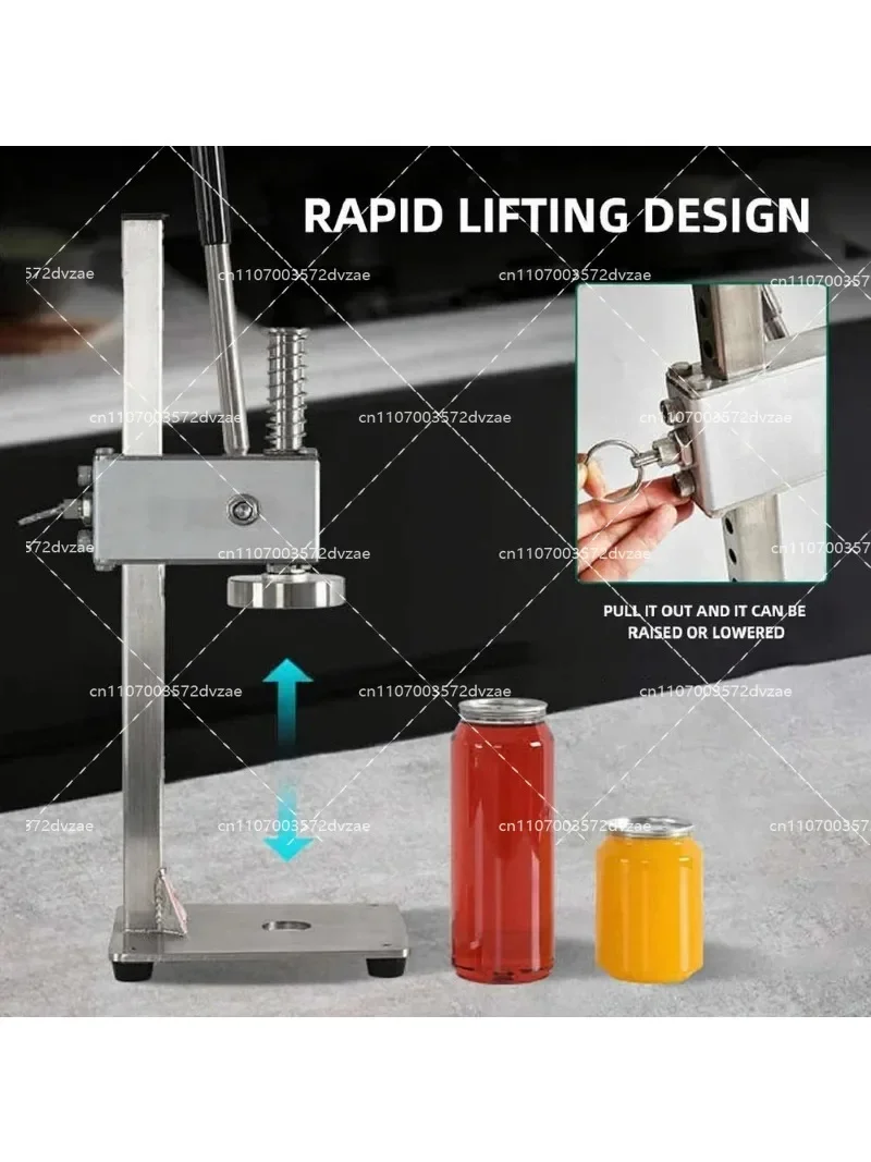 Stainless Steel Cap Presser Automatic Sealing Machine for PET Bottles And Aluminum Cans - Compact Size for Home Use