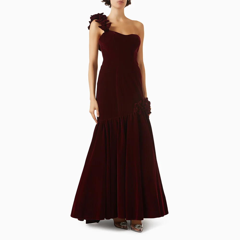 

Simple Evening Dresses Elegant One Shoulder Sleeveless Mermaid Evening Gowns Ankle Length Prom Dresses Customized 2025