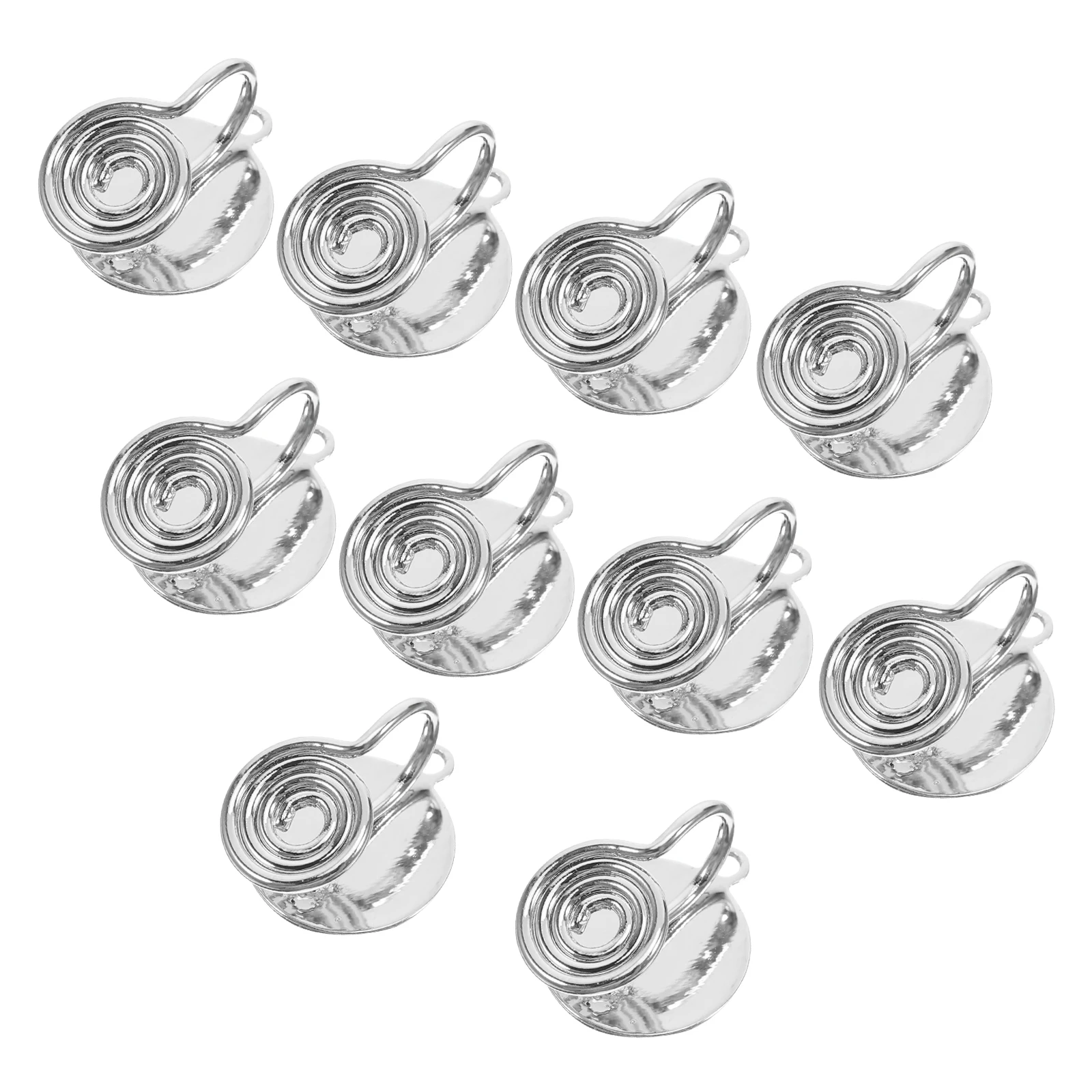 

10 PCS Invisible Ear Clip Converter Adapter Round Converters for Earrings Copper