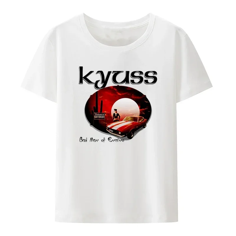 Unisex Summer Street Fashion Hip-hop Style Camisetas Kyuss Black Widow Stoner Rock Queens of The Stone Age Modal Print T-Shirt