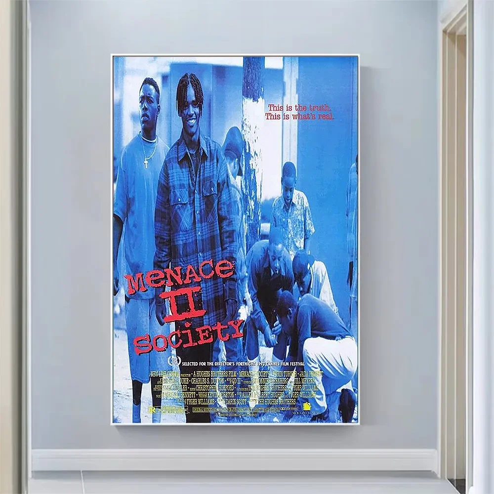 V2059 Menace II Society خمر الفيلم الكلاسيكي جدار قماش حريري HD ملصق فني هدية تزيين المنزل