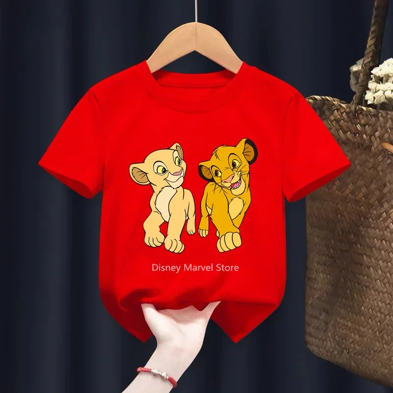 The Lion King Simba T Shirt Kids Boys Clothes White Short Sleev T-shirts Summer Children Clothing Baby Tops 1-12 Years Old