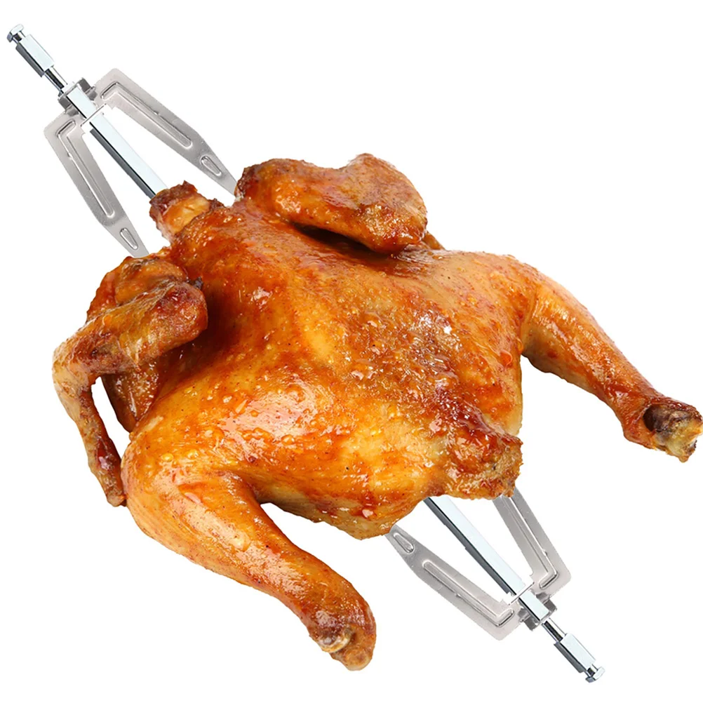 

Stainless Steel Chicken Roast Fork BBQ Tools Rotating Turkey Forks Home Grilled Forks Meat Grilled Kitchen Supplies Oven Roast
