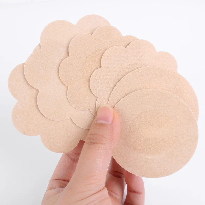 100pcs Women Nipple Cover Self Adhesive Lift Up Breast Petals Lady Invisible Bra Sticky Chest Nipple Shield Pads Bra Accessories