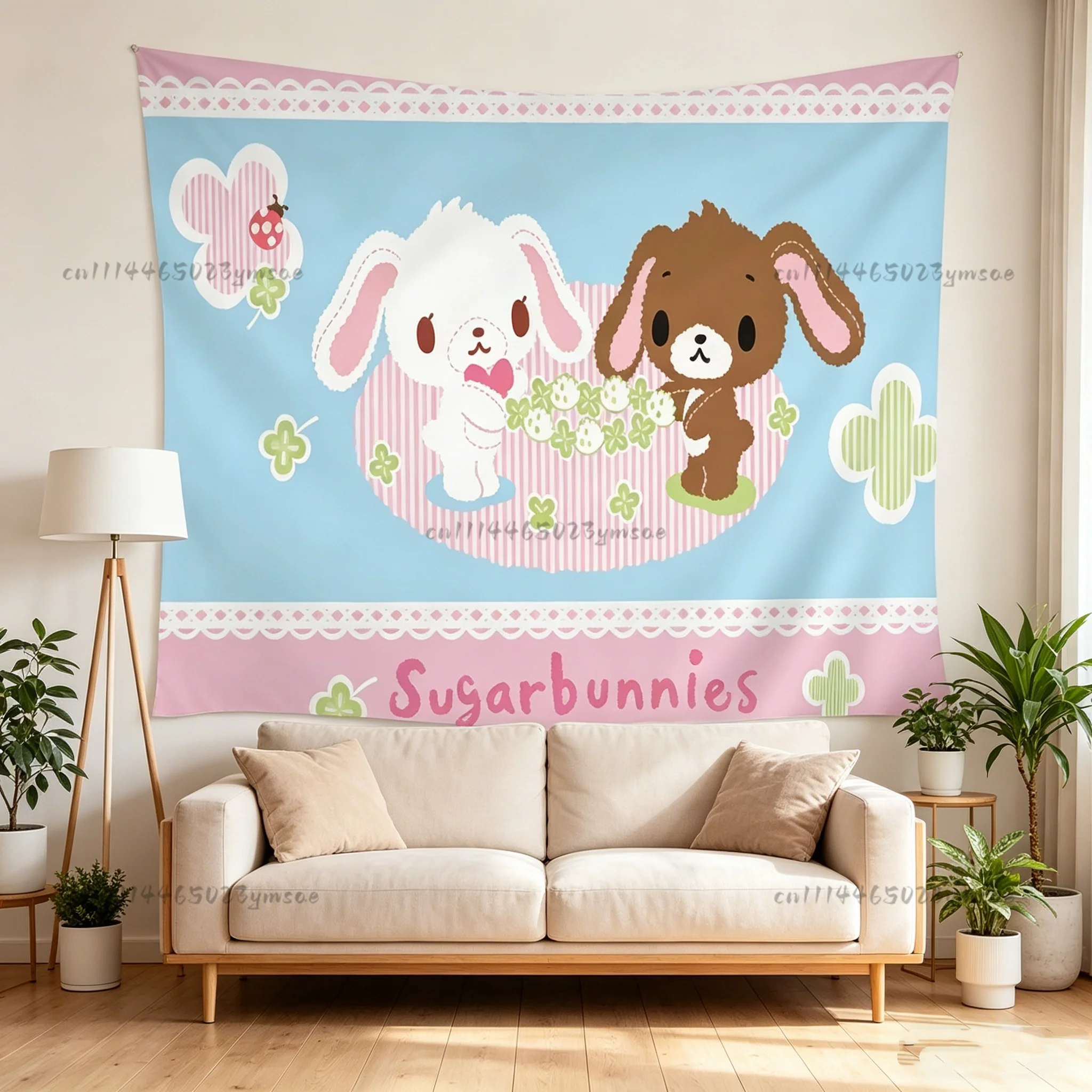 Cartoon-Karussell-Wandteppich, Anime-Wandteppich, ästhetischer Wandhintergrund für Wohnheime, Wanddekoration für Teenager-Mädchenzimmer, perfektes Geschenk für Fans, Flaggen – Detail 4