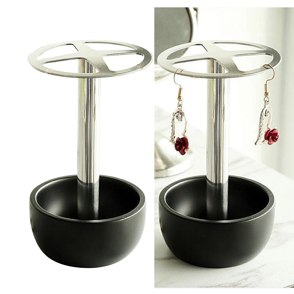

Stainless Steel Toothbrush Holder Black Metal Brush Storage Organizer For Bathroom Small Lightweight Resin Bottom Space
