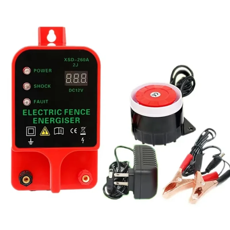 

Hot Selling-Portable Power 10Km Solar Panel Electric Fence Energizer For Farm, Garden Fence US Plug,Portable Power 10Km Solar Pa