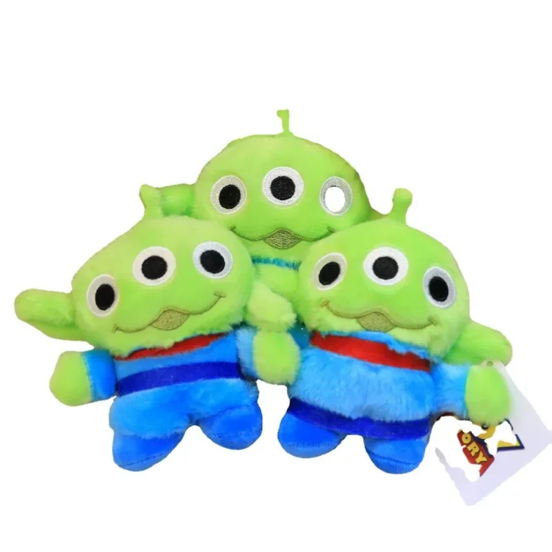 

12cm Anime Disney Toy Story Alien Cartoon Plush Toys Pendant Kawaii Decoration Soft Keychain Doll Children Birthday Gifts