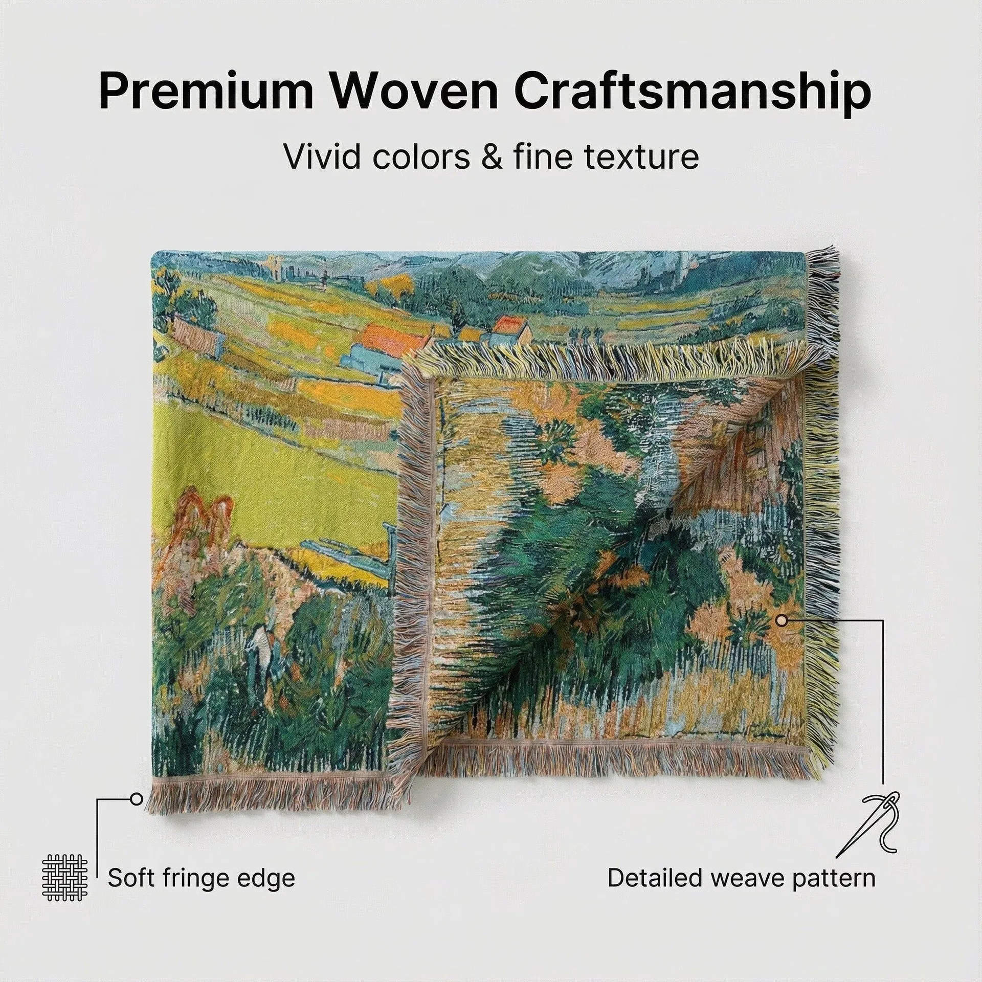 Home Textile Van Gogh's classic paintings, thread blanket, sofa towel, decorative cover, art tapestry, TAPESTRY THROW blanket