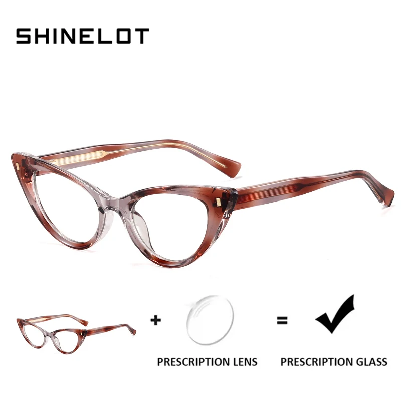 

SHINELOT 97719 женские очки «кошачий глаз» для близорукости, прогрессивные очки по рецепту, очки с защитой от синего света, подарок подруге