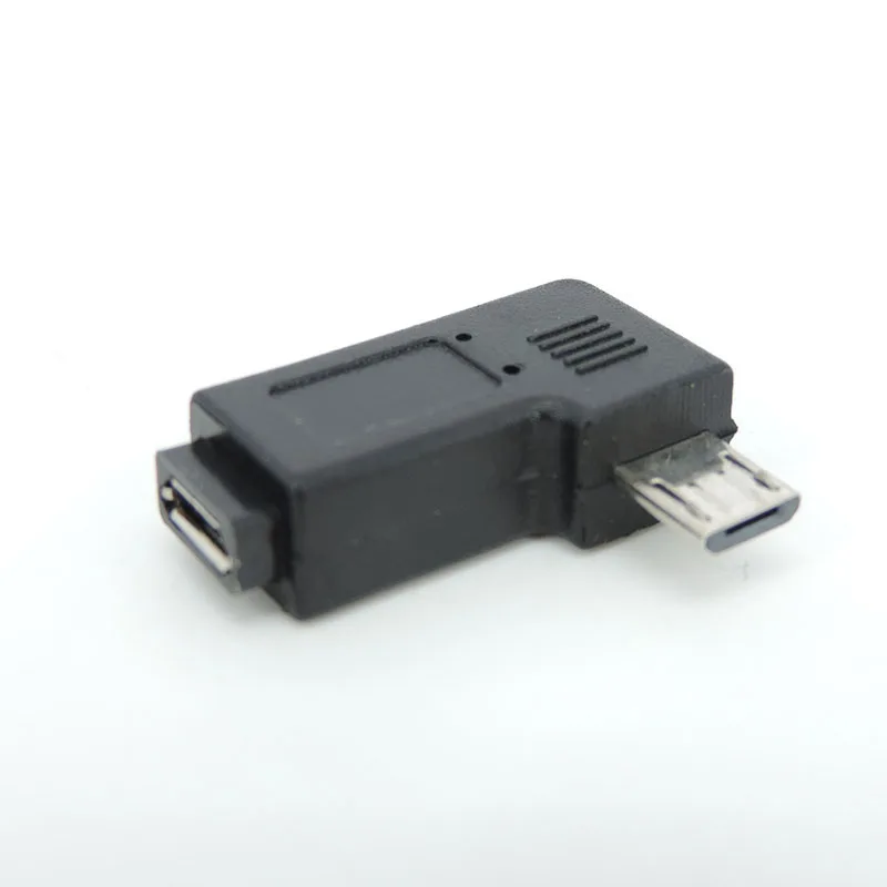 90 Degree Left Right Angled Micro USB Female to Male Data Sync Adapter Power Converter Plug Micro USB 2.0 Connector h J17