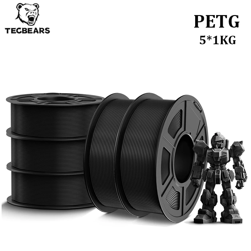 

Филамент TECBEARS PETG 1.75 мм, 5 кг, для 3D-принтеров, высокая прочность, аккуратная намотка, вакуумная упаковка, материал для 3D-печати