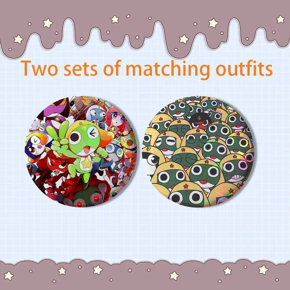 Sgt Frog Tamama Keroro Gunsou 2 piece set Pins Creativity Printed Pictures Text Metal Lapel Badges Brooches Jewelry Gift