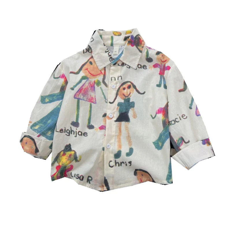 Ragazze bambino bambini camicetta cappotto giacca Outwear 2024 Cartoon primavera autunno camicie cotone regalo festa abbigliamento per bambini di