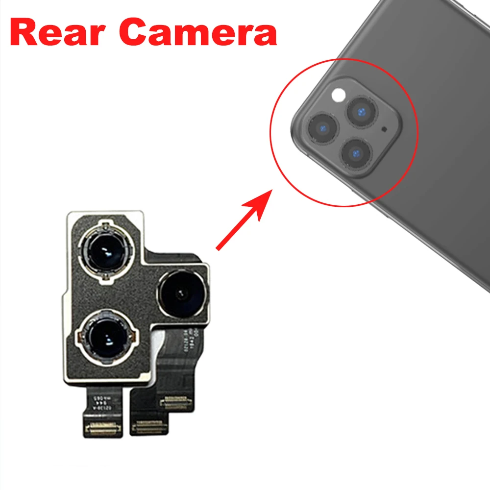 For iPhone X XS XR 11 12 13 Pro Max Plus Mini Rear Camera Tested Rear Main Lens Flex Cable Camera