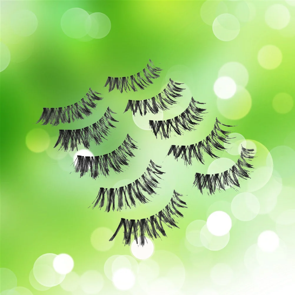 5 paia di ciglia finte naturali lunghe spesse incrociate ciglia dense estensione facile da indossare rimuovere per il trucco quotidiano delle feste donne ragazze