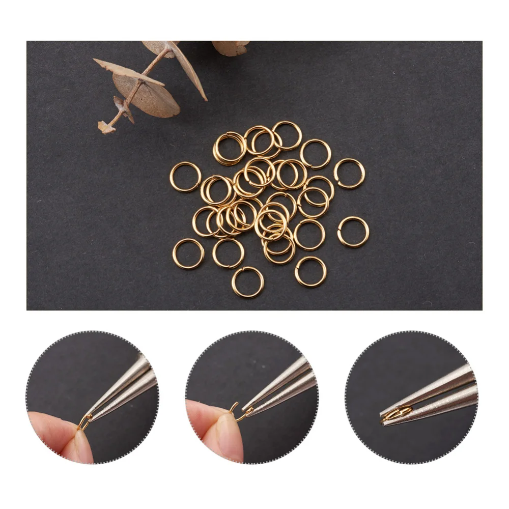 Golden Stainless Steel Jump Rings 10mm 12mm Big Open Split Rings Fit Jewelry Making DIY Bracelet Keychains Connectors 100-500Pcs