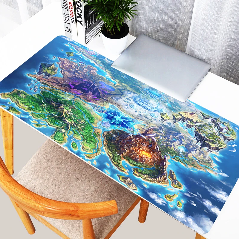 

Gaming Mouse Pad Non-Slip Rubber Base Extended Desktop Mat Game World Map And Terrain Keyboard Mousepad for Office Home Computer