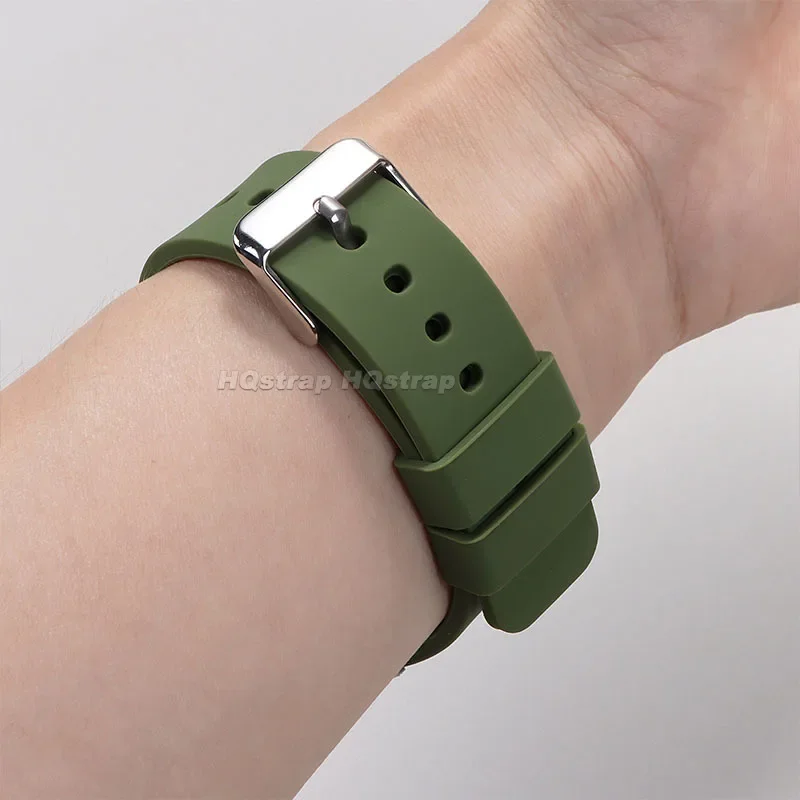 Rubber Strap 12mm 14mm 16mm 18mm 20mm 22mm 24mm Watchbands Silicone Wristband Waterproof Bracelet Quick Release Colorful Band