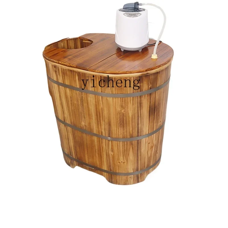 

ZK beauty salon heightening of bathing, wooden bucket thickening, adult household solid wood whole body fumigation bucket