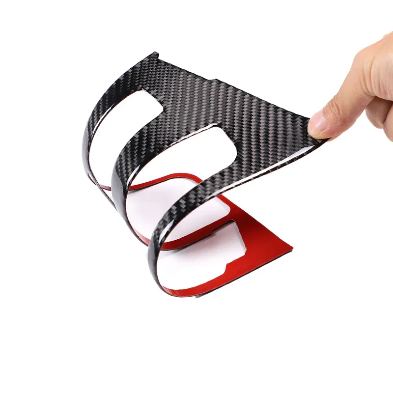 1Pcs Soft carbon fiber For BMW 5 Series G30 G38 2018-2022 car center control gear panel decorative sticker interior accessories