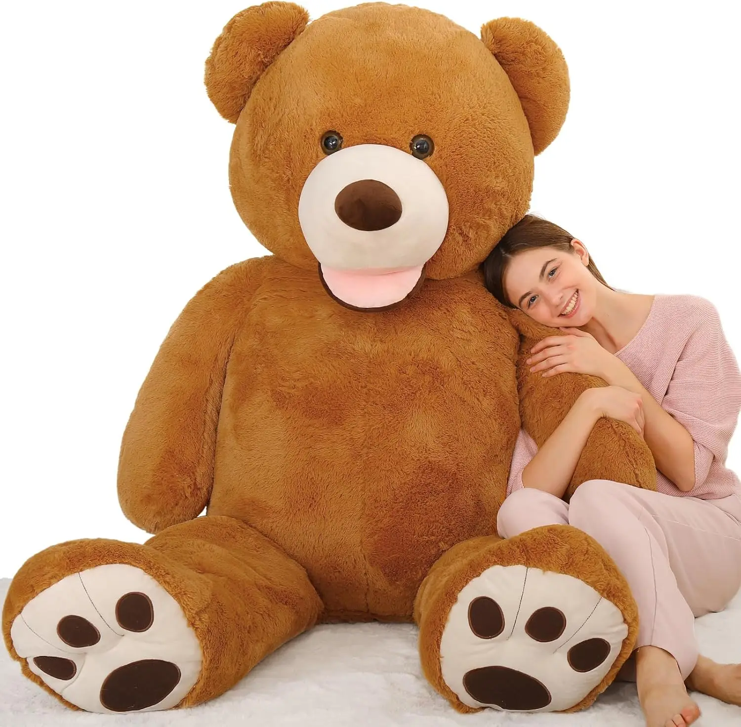 

MaoGoLan Giant Teddy Bear 6 Feet Tall, Valentines Big Teddy Bear Stuffed Animal, Adorable Human Size Teddy Bear Plush For Lover