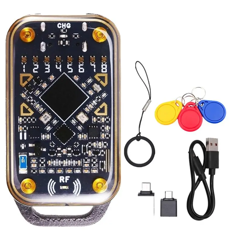 [NEW A09R!】 Chameleon Ultra RFID Smart Chip Reader+ NFC Duplicator Smart Card Emulator 125Khz 13.56Mhz 3X CUID Keychain Decoder