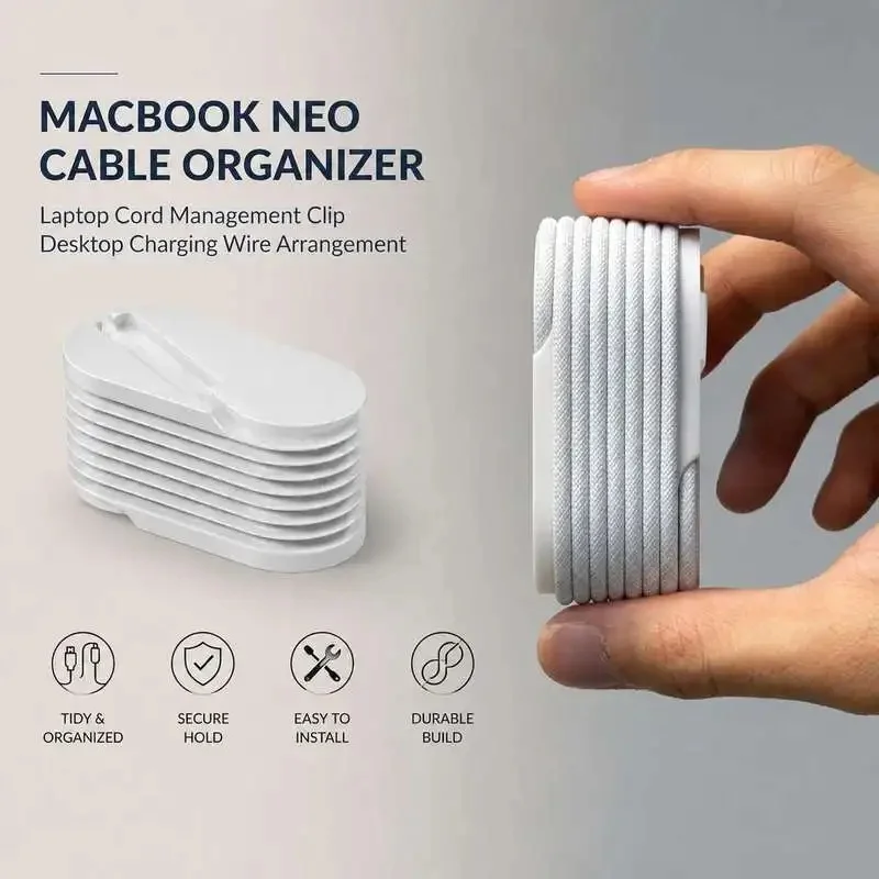 Laptop Laptop Cable Retainer For Macbook Neo Desktop Wire Fixing Clip Charging Cord Storage Holder - Aliexpress Deal