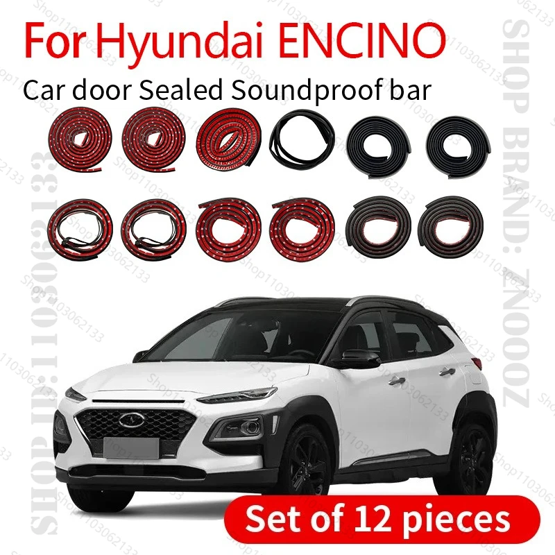 

Для Hyundai ENCINO OSc ‌ Уплотнительная лента для двери автомобиля, резиновая двухслойная уплотнительная лента, звукоизоляционная лента, пылезащитная уплотнительная лента, набор из 12 шт.