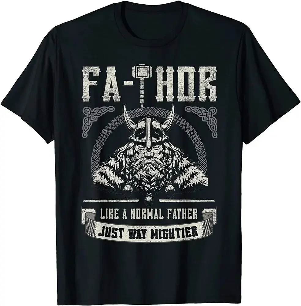 

Mens Fa-Thor Father Just Mightier Hammer Fathers Day T-Shirt Tees High Quality 100%Cotton Short Sleeve