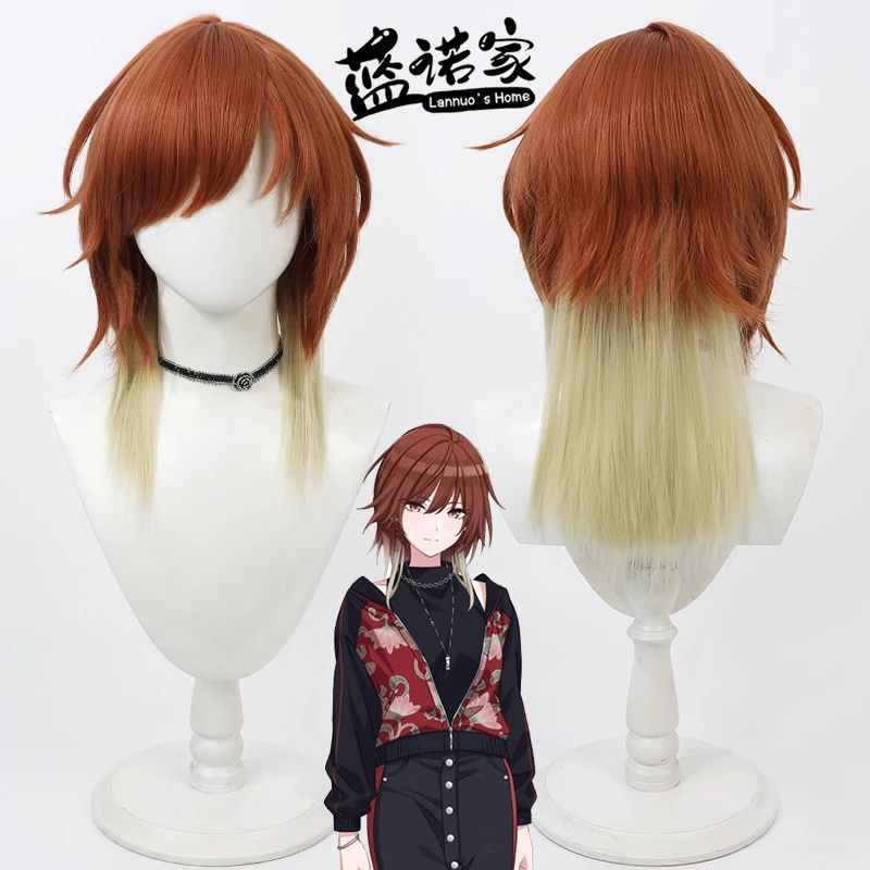 Anime The Idolmaster Mikoto Hida Cosplay Wig Halloween Carnival Party Props Synthetic Hair Heat Resistant Fiber + Wig Cap