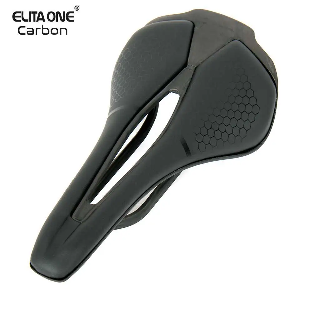 elitaone carbon fiber saddle 115g mountain bike/road bike ultralight seat 250x140mm UD textured bare carbon PL