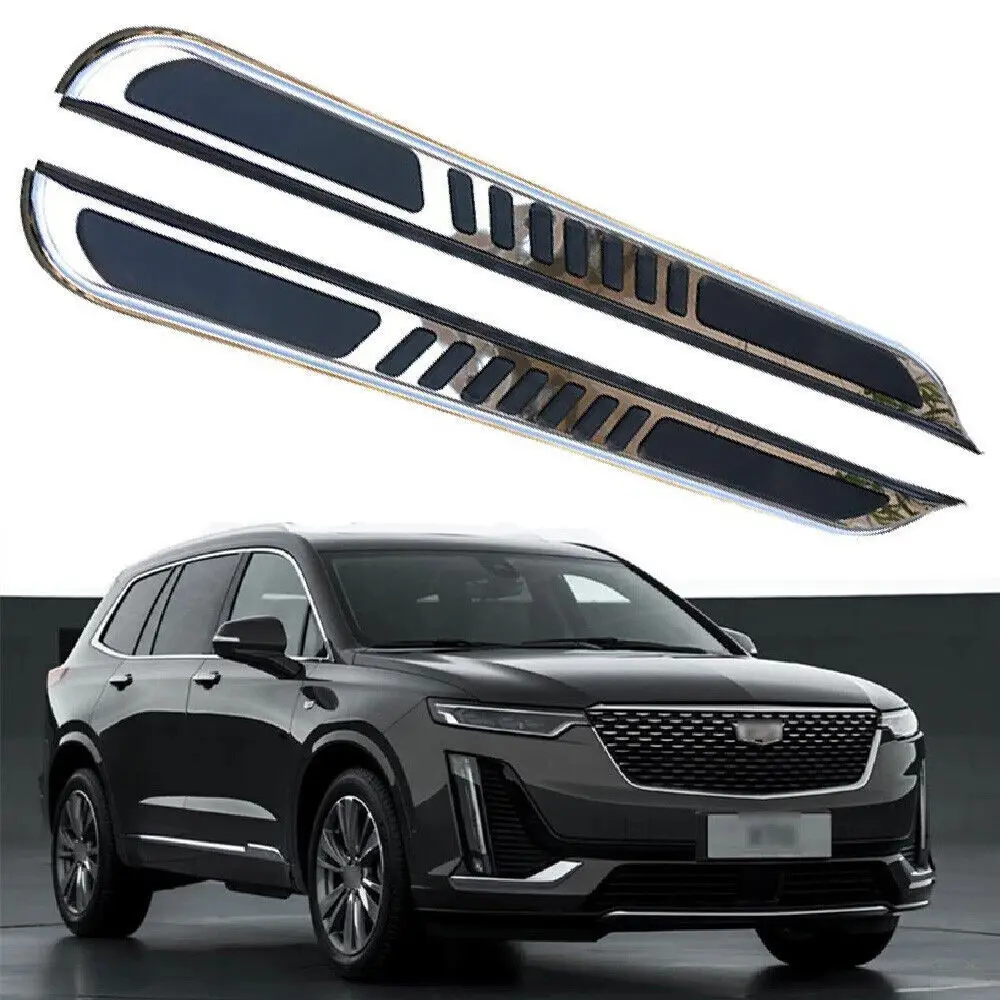 2Pcs Door Side Step Running Boards Nerf Bar Fits for Cadillac XT6 2019 -2023