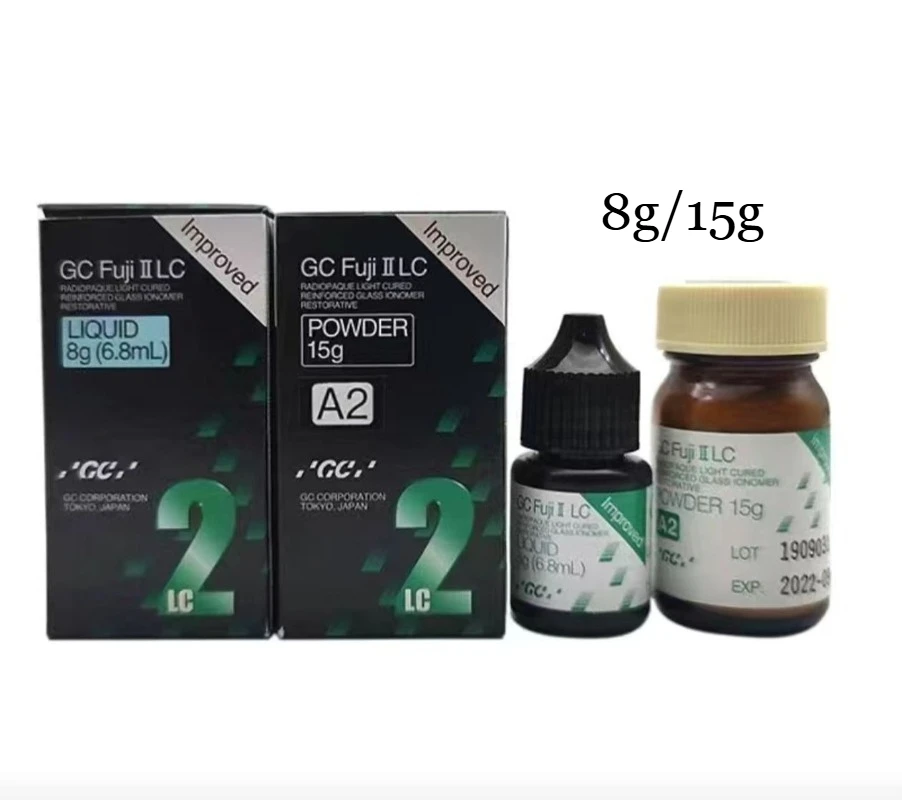 Dentistry Gc Fuji 2 Lc Luting  Light Cure Glass Ionomer Cement Resin Reinforcement Restoration Filling Material II Oral Tools