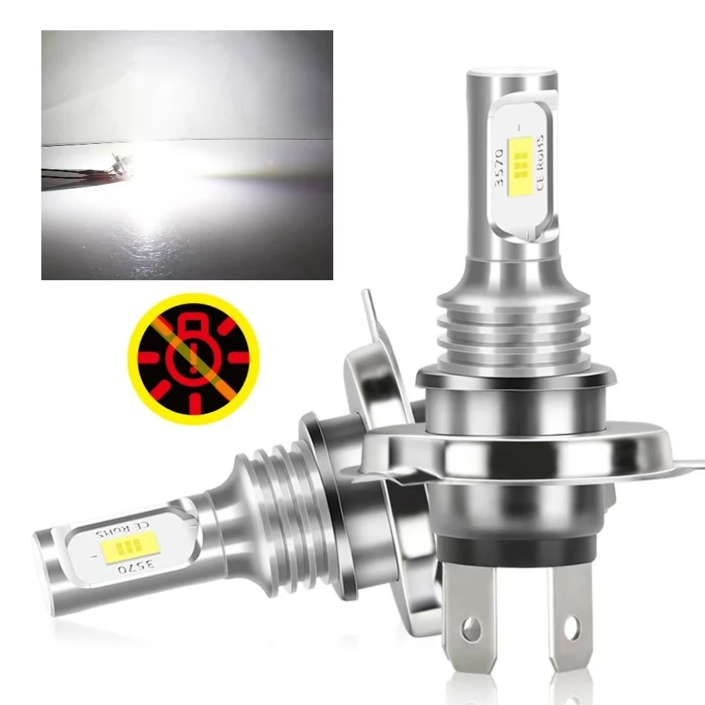 LED Fog Lights H4 H7 High Low Beam 6000K White Canbus Error Free 5000LM DC12V Car Driving Fog Lamp Upgrade 3570 CSP Chips