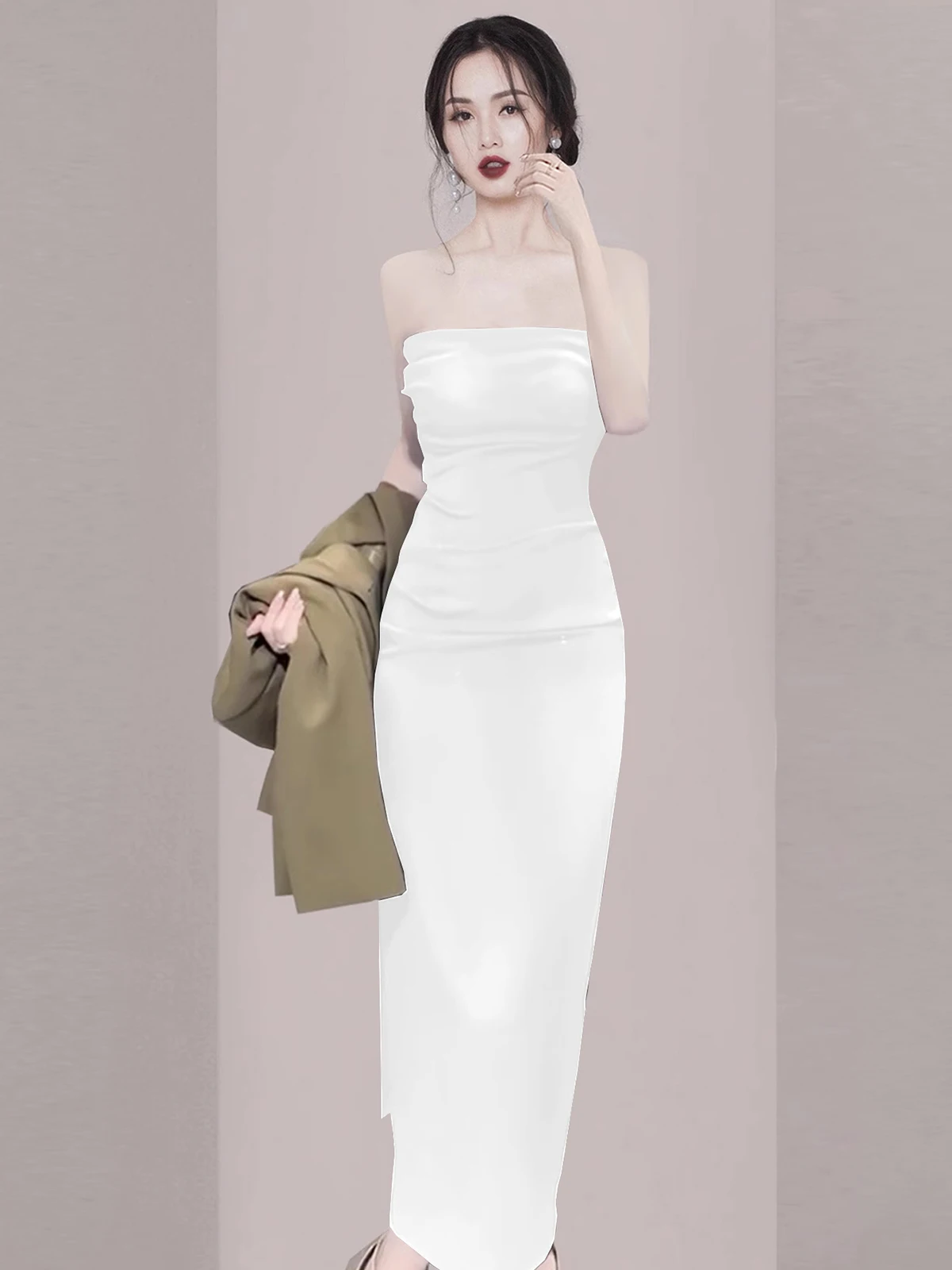 

Весна 2026: Женское сексуальное вечернее платье-халат с завязками на талии, универсальное и соблазнительное