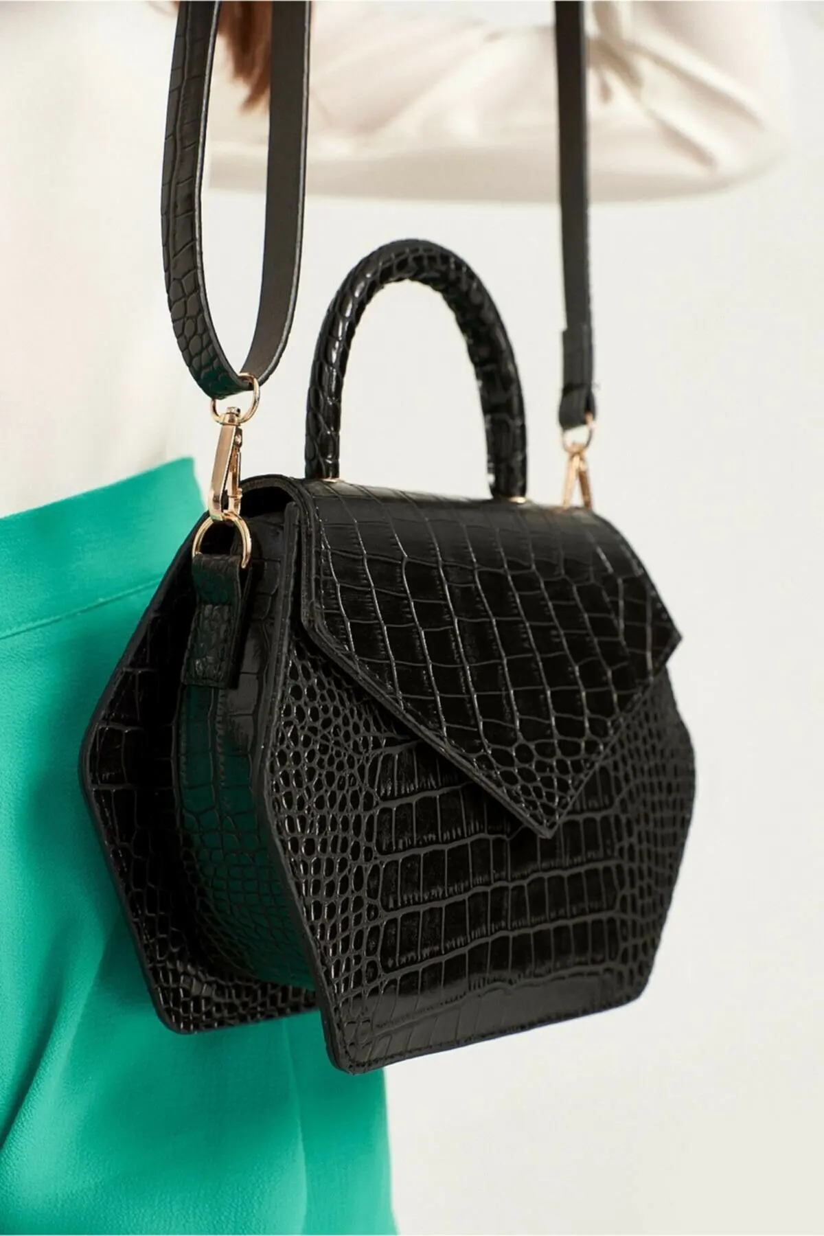 Crocodile Pattern Magnet Hand Shoulder Bag English Strap Bag 7-15 7days Shipping Fast Delivery