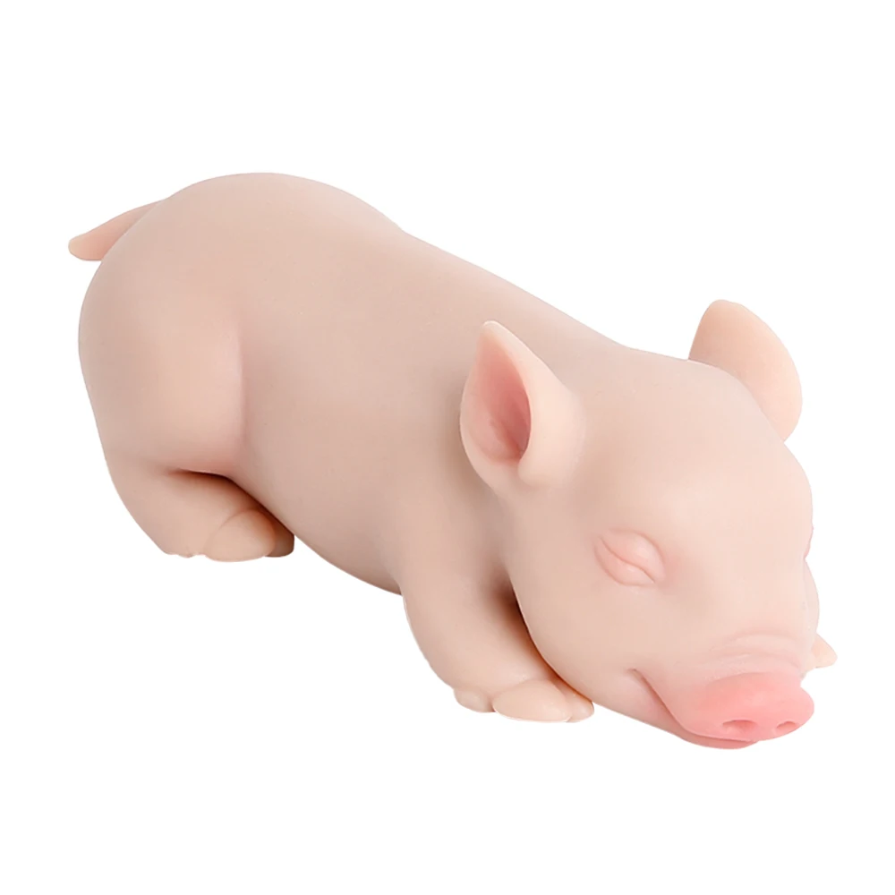 IVITA 14CM 100% Silicone Reborn cochon endormi poupée Silicone souple Art réaliste Mini porcelet jouets pour enfants poupées de noël cadeau