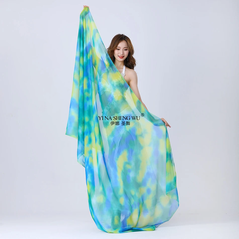 Belly Dance Accessories Imitation Silk Shawl Fabric Towel Scarf 250*120 cm For Adult Women Stage Performance and Practice