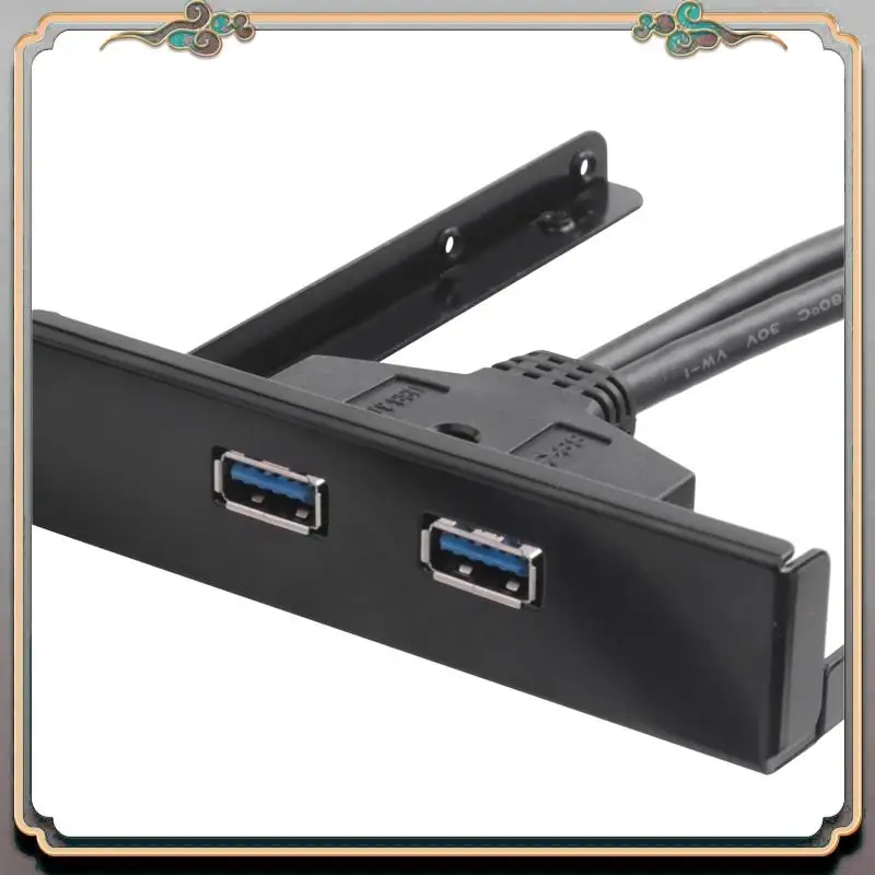 Durable 2X USB 3.0 Front Panel Hub 2 Port Expansion Bay 20 Pin To USB3.0 Bracket Cable For Computer PC