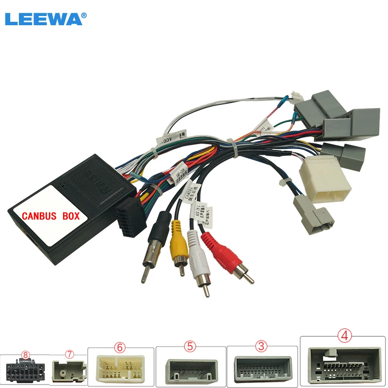 

LEEWA Car 16pin Audio Wiring With 360 Wiring Harness With Canbus BOX For Honda CRV 12-13 Stereo Installation Wire Adapter