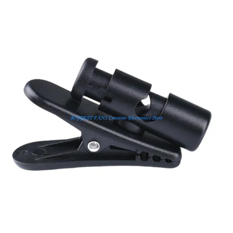 Portable Headphone Cord Clip with 360 Rotation, Easy to Use Cable Clamp Black Live Microphone Cable Fixing Clip