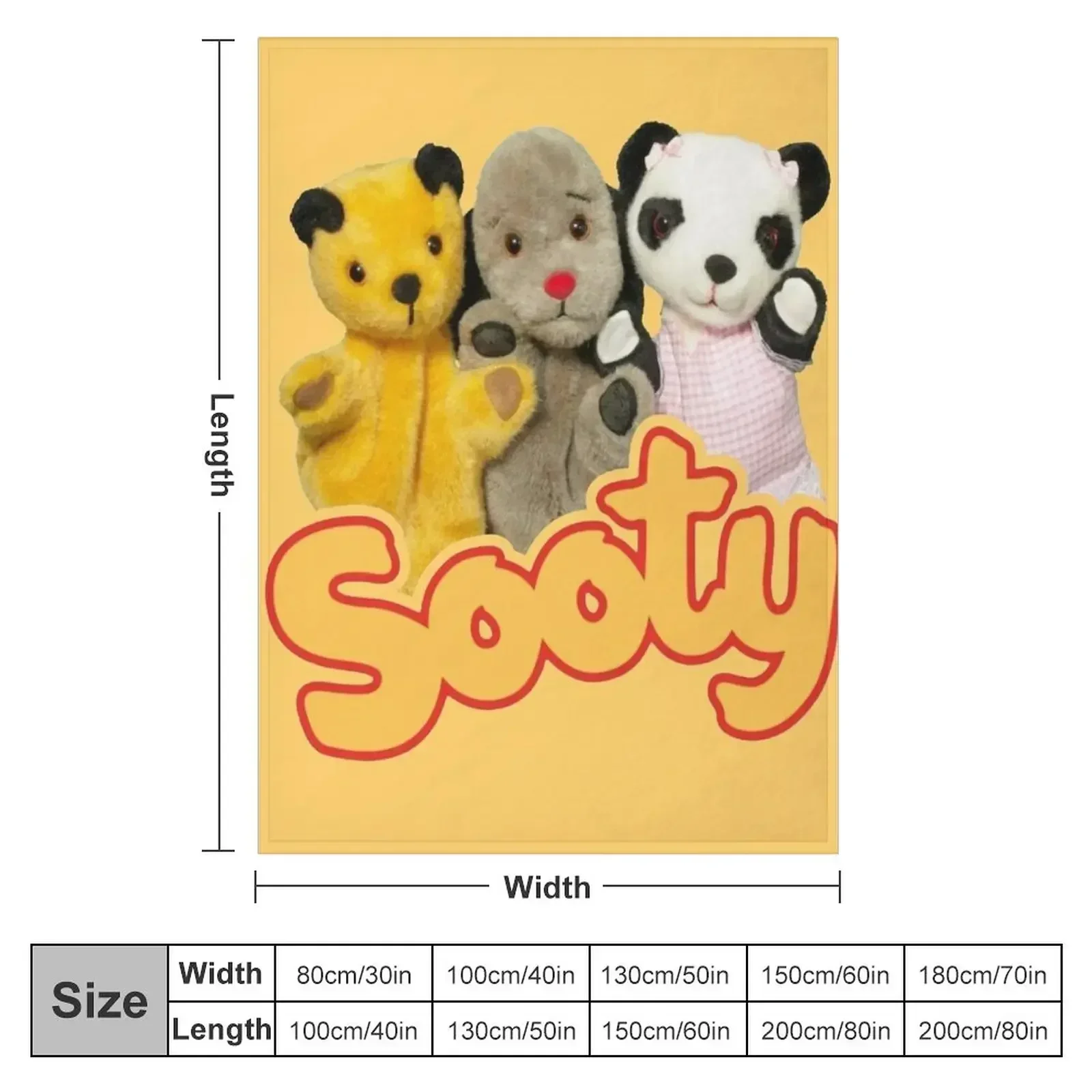 Sooty and sweep Throw Blanket Furrys Furry Luxury Thicken Blankets