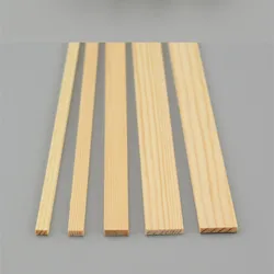 Custom Natural Siberian Pine Larch Wood Strips Slats 10 Pieces, 1mm to 25mm Thick, Widths 2mm to 25mm, for Furniture Woodworking