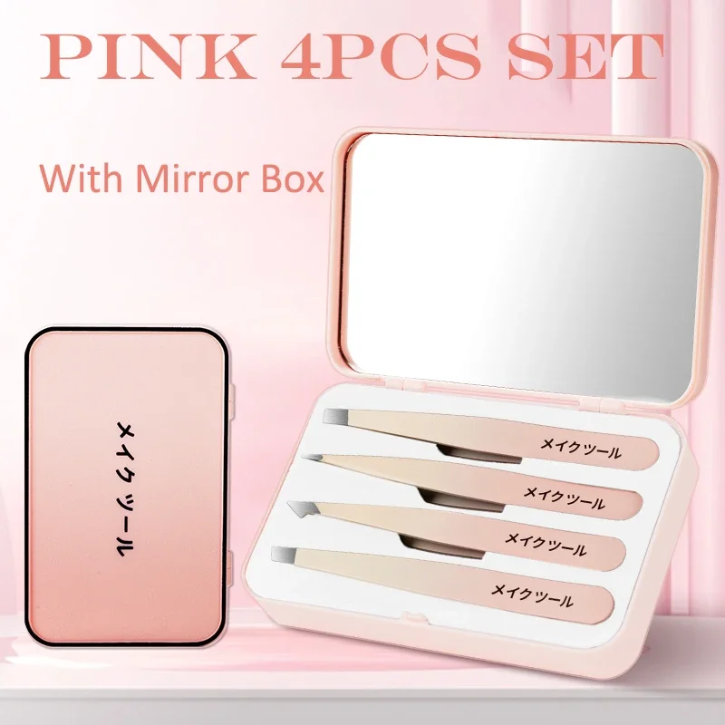 Kolorowe pęsety do brwi, precyzyjne narzędzie do usuwania drobnych włosków, ze stali nierdzewnej, skośne klipsy do brwi, narzędzia do makijażu.