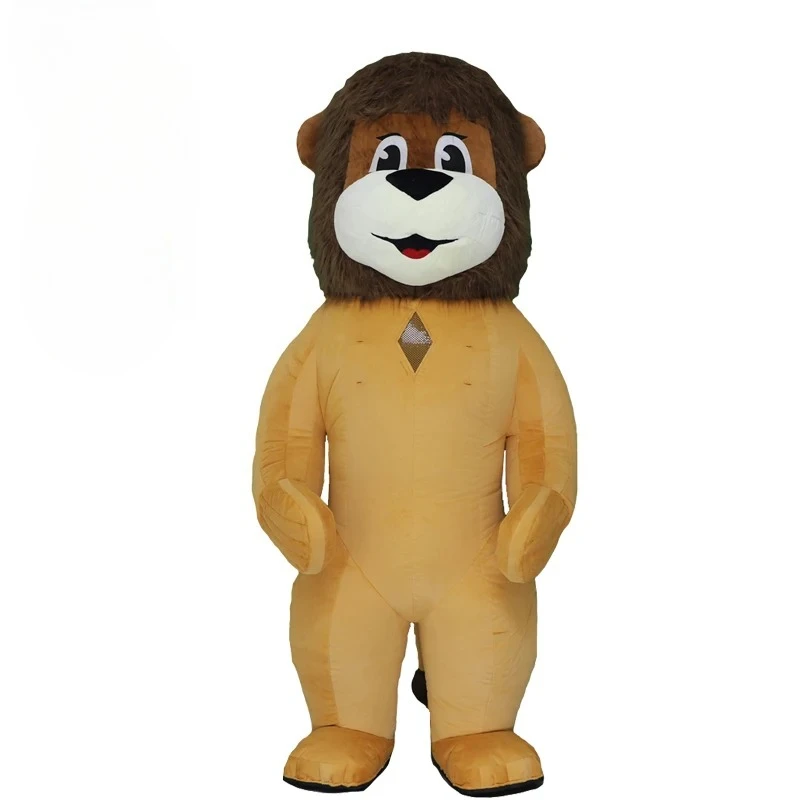 New Inflatable Cartoon Lion Costume Mascot Adult Walk Entertainment Halloween Party Inflatable Character Cosplay Set No Battery