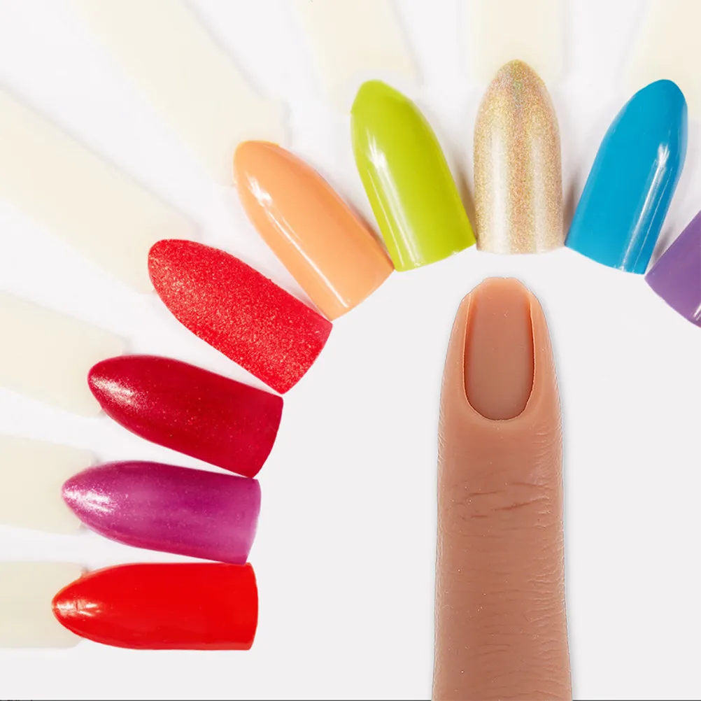 

2 шт. силиконовые тренировочные пальцы для нейл-арта, реалистичные гибкие искусственные пальцы для обучения маникюру, для начинающих и профессионалов