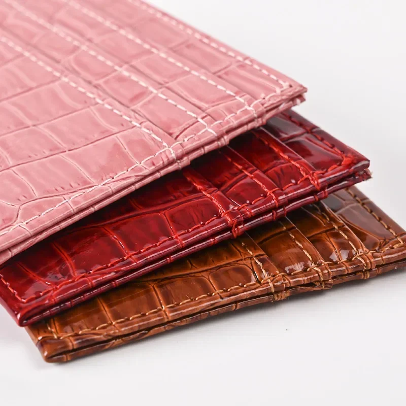 Slim Women Card Holder Wallet Pu Leather Thin Women's Business Credit Card Case Bag Student Id Bus Card Cover Purse