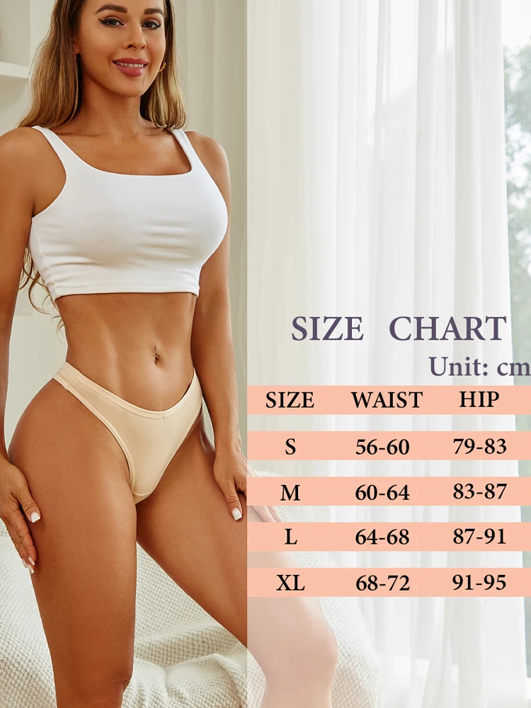 6Pcs/set Cotton Seamless Panties Comfort Underwear for Women Low Waist Breathable Thongs Sexy Solid Sport G-String Soft Lingerie